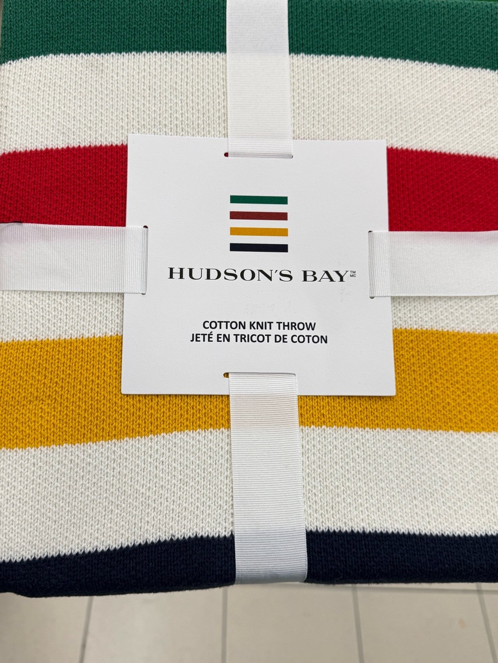 Hudson’s Bay Stripes Cotton Summer Throw Blanket 
50” x 60” Multi-Coloured NEW